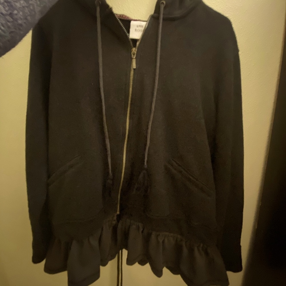 KNOX ROSE Zip Up drawstring Hoodie
